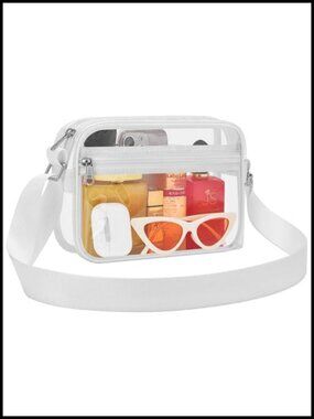 Clear Stadium Messenger Bag Crossbody PVC Transparent Purse